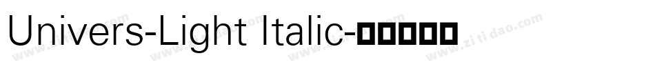 Univers-Light Italic字体转换